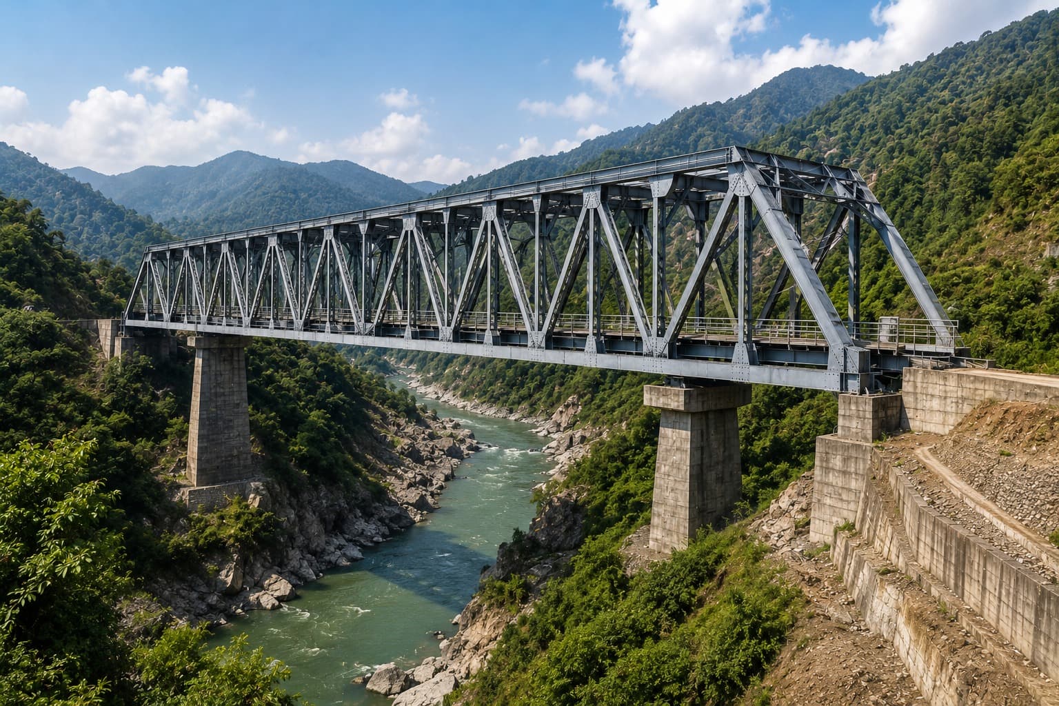 The Engineering Behind Steel Truss Bridges: Connecting the Highlands and Valleys of Northeast India